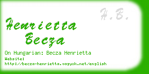 henrietta becza business card